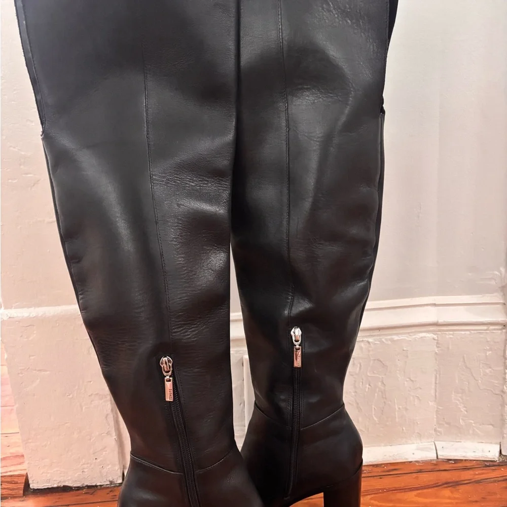 SCHUTZ Women’s Black Over-the-Knee Leather Boots